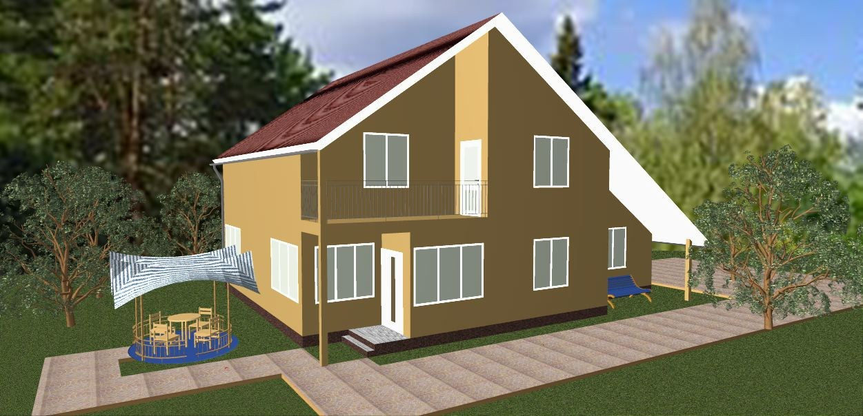 Проект «Стрижи» (221,6 м²). Строительство каркасных домов в Самаре «Атриум-СТ»