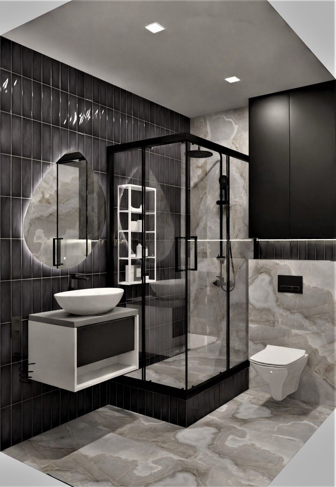 Примеры работ по дизайну ванных нашей студии. Дизайн-интерьера