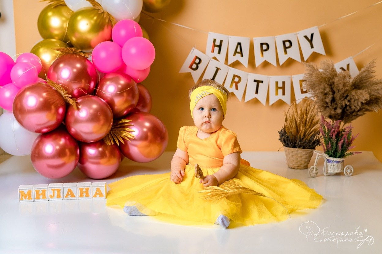 Шары к тарифу «годик эксклюзив». Фотограф новорожденных в г. Павлово Беспалова Екатерина