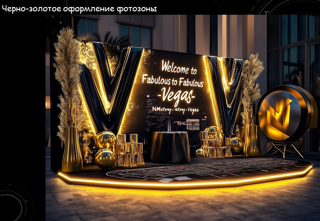 Концепция декора для корпоративного мероприятия в стиле «Лас-Вегас» для LAZAR DECOR. Главная
