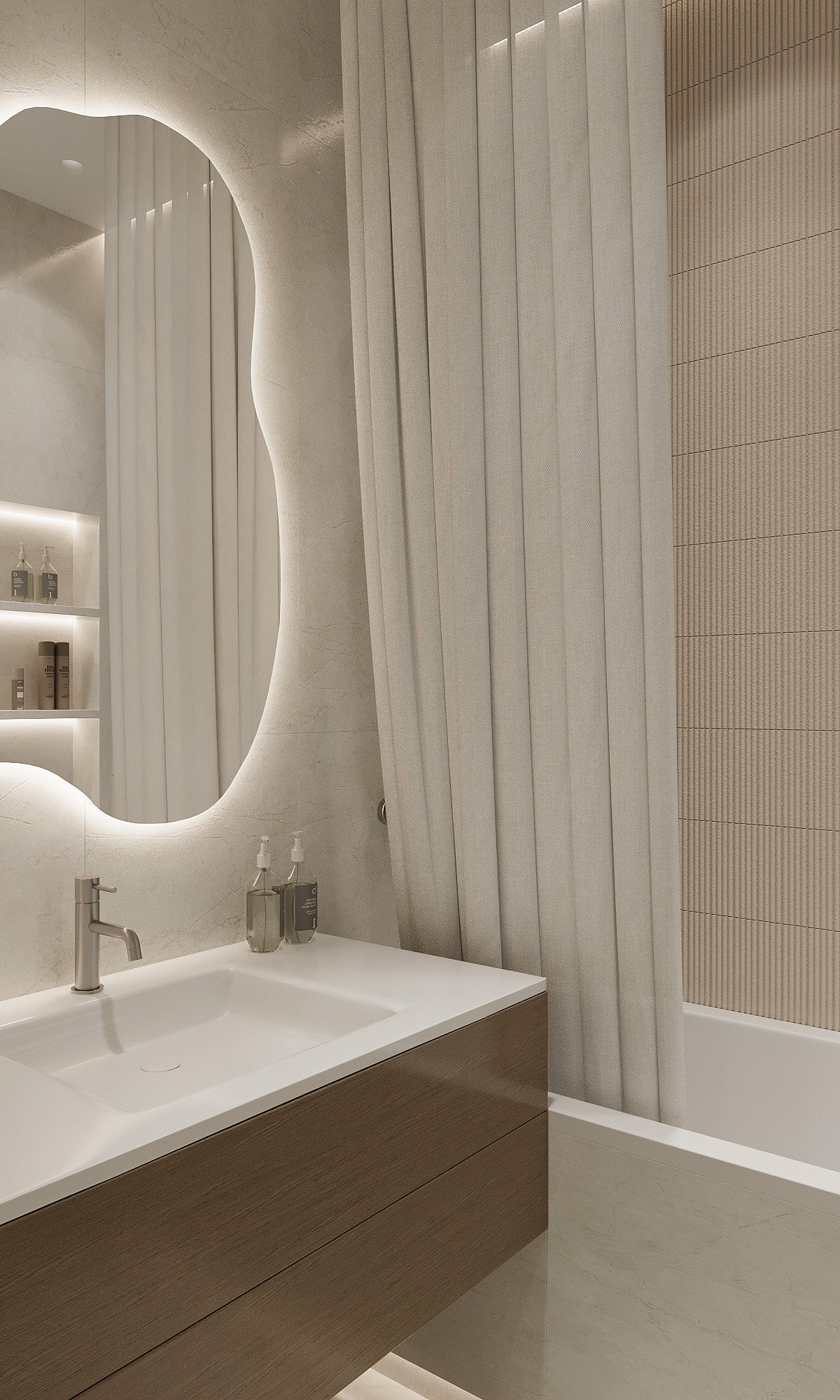 ЖК Дубрава 54,8 м² (для студии Renome). 3д визуализация интерьера