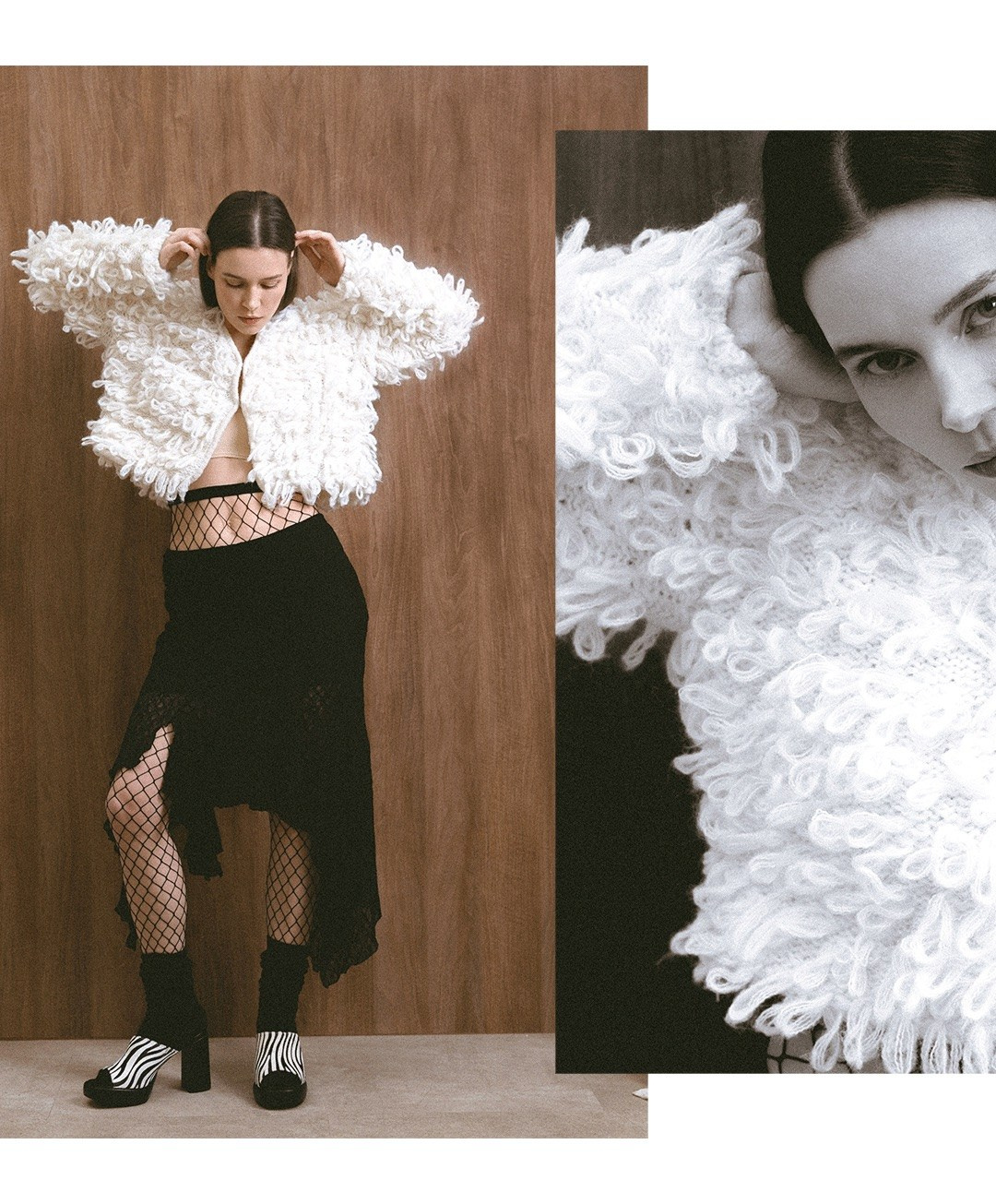 Lookbook in studio with collages. Katya Che | Photographer | Beograd