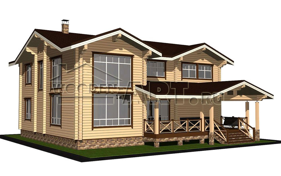 «Лесогорье» 321 кв. м. Проекты деревянных домов