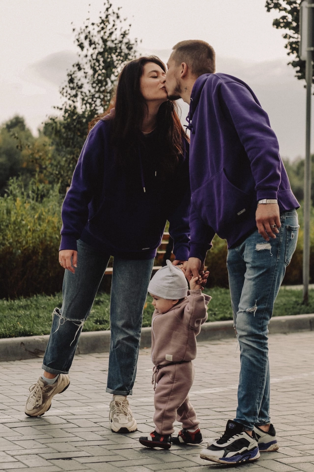 Анечка с папой и мамой. Семейный фотограф Полина Легачева