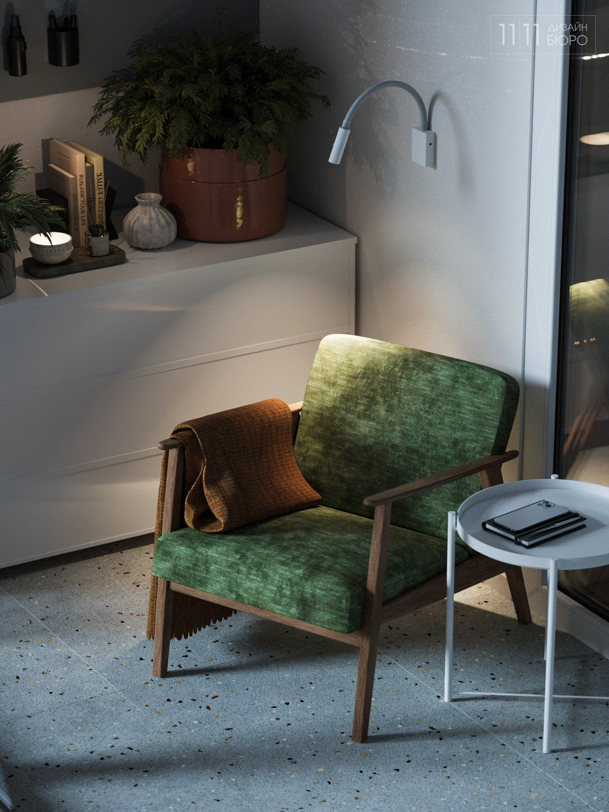 «Спокойная эклектика» — проект небольшой квартиры с яркой прихожей. Дизайн-бюро 11/11, дизайн интерьера с индивидуальным подходом во Владивостоке