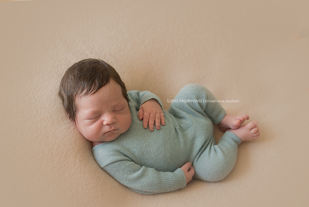 Леон 8 дней. Фотограф новорождённых малышей и детский фотограф В Казани Лана Максим