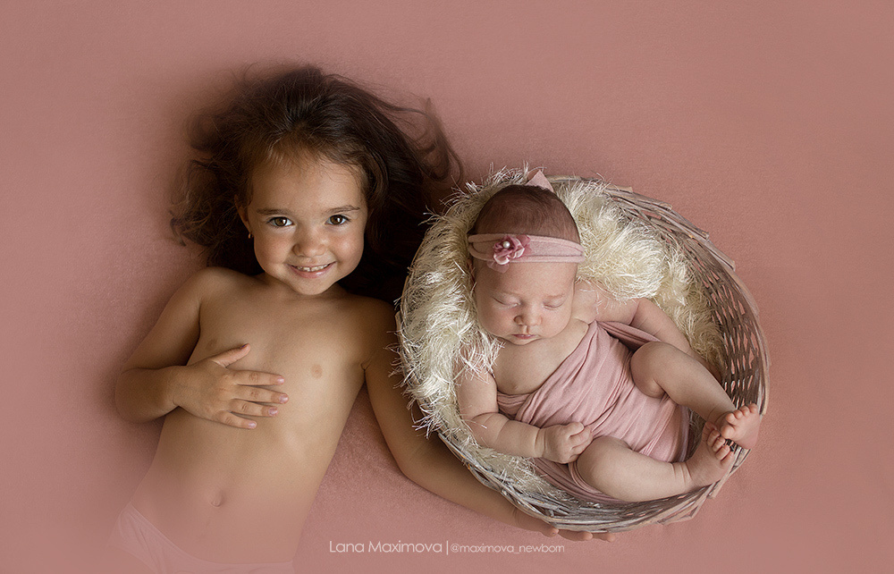 Мия 13 дней. Фотограф новорождённых малышей и детский фотограф В Казани Лана Максим
