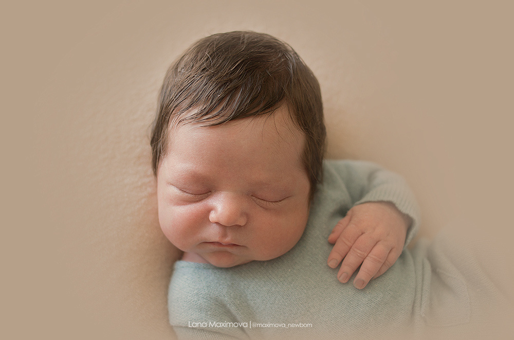 Леон 8 дней. Фотограф новорождённых малышей и детский фотограф В Казани Лана Максим