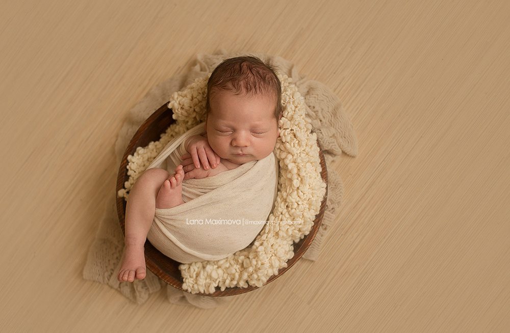 Марк 10 дней. Фотограф новорождённых малышей и детский фотограф В Казани Лана Максим
