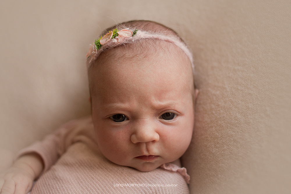 Мия 13 дней. Фотограф новорождённых малышей и детский фотограф В Казани Лана Максим