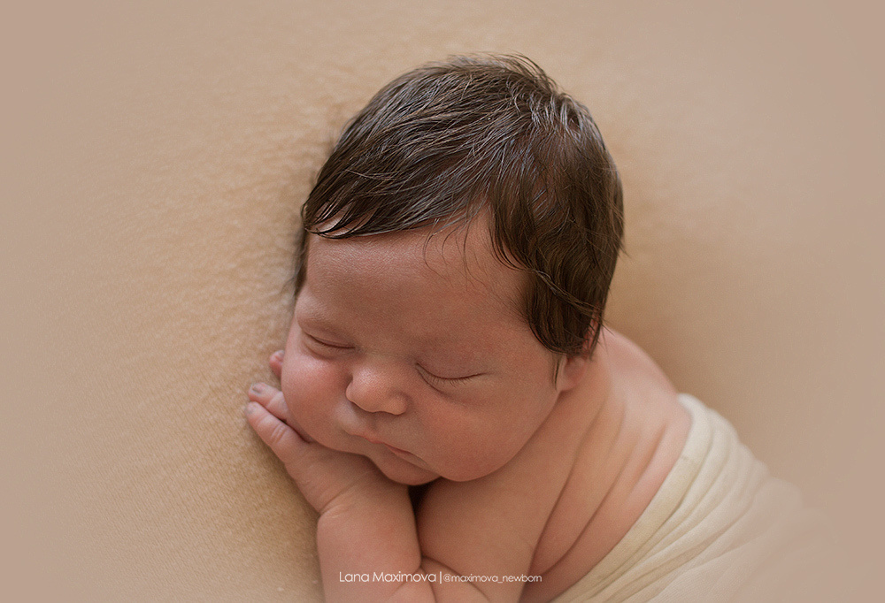 Леон 8 дней. Фотограф новорождённых малышей и детский фотограф В Казани Лана Максим