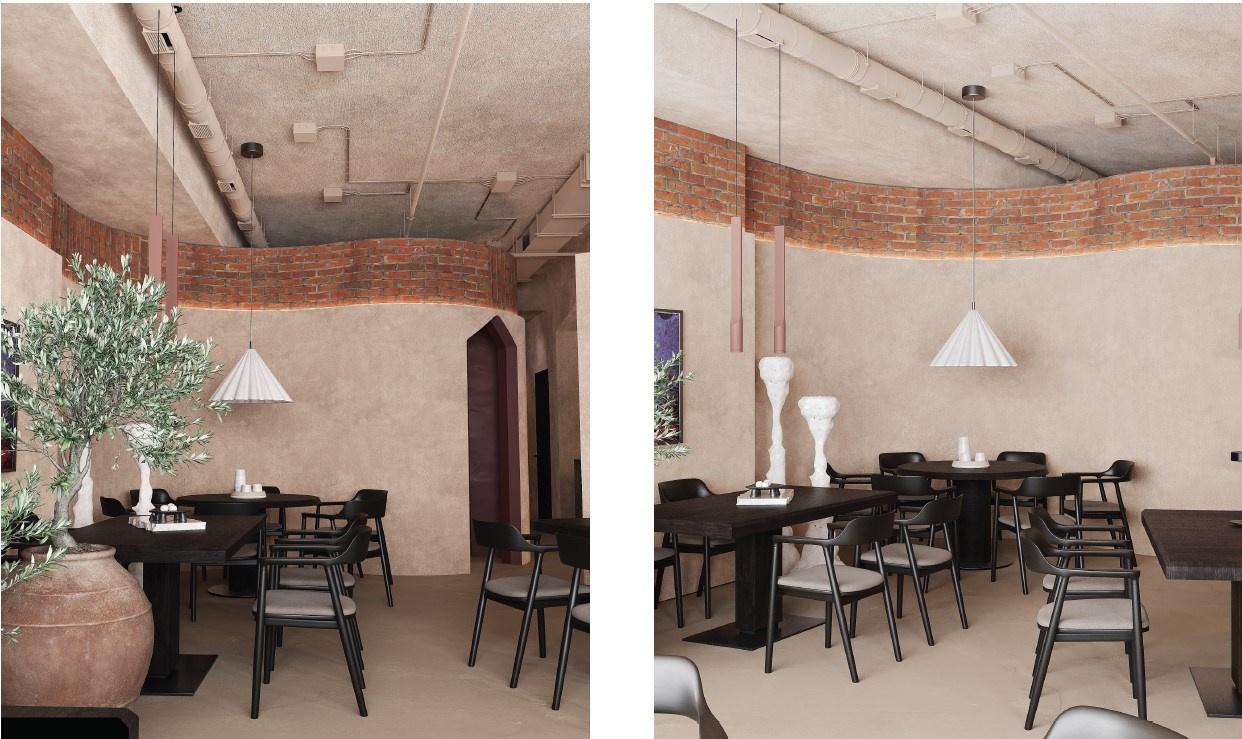 Ресторан грузинской кухни. Дизайнер интерьера в Москве Екатерина Шаймердинова