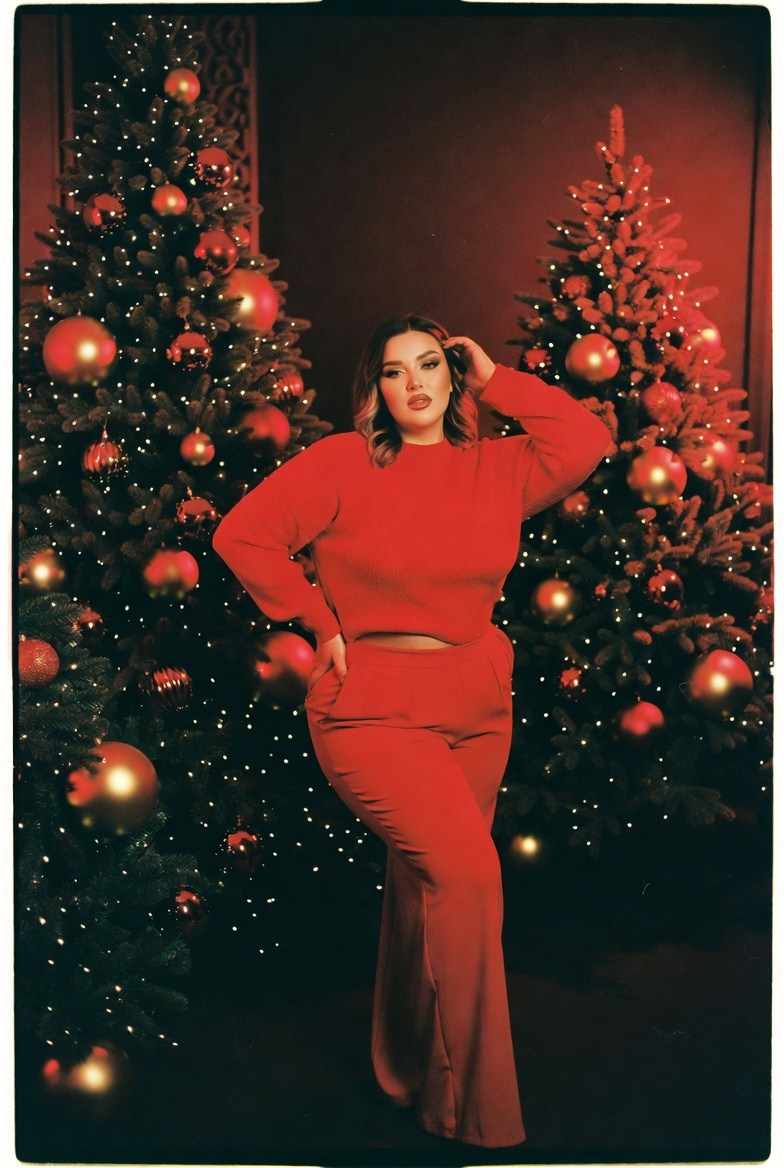 Плюс сайз в красном