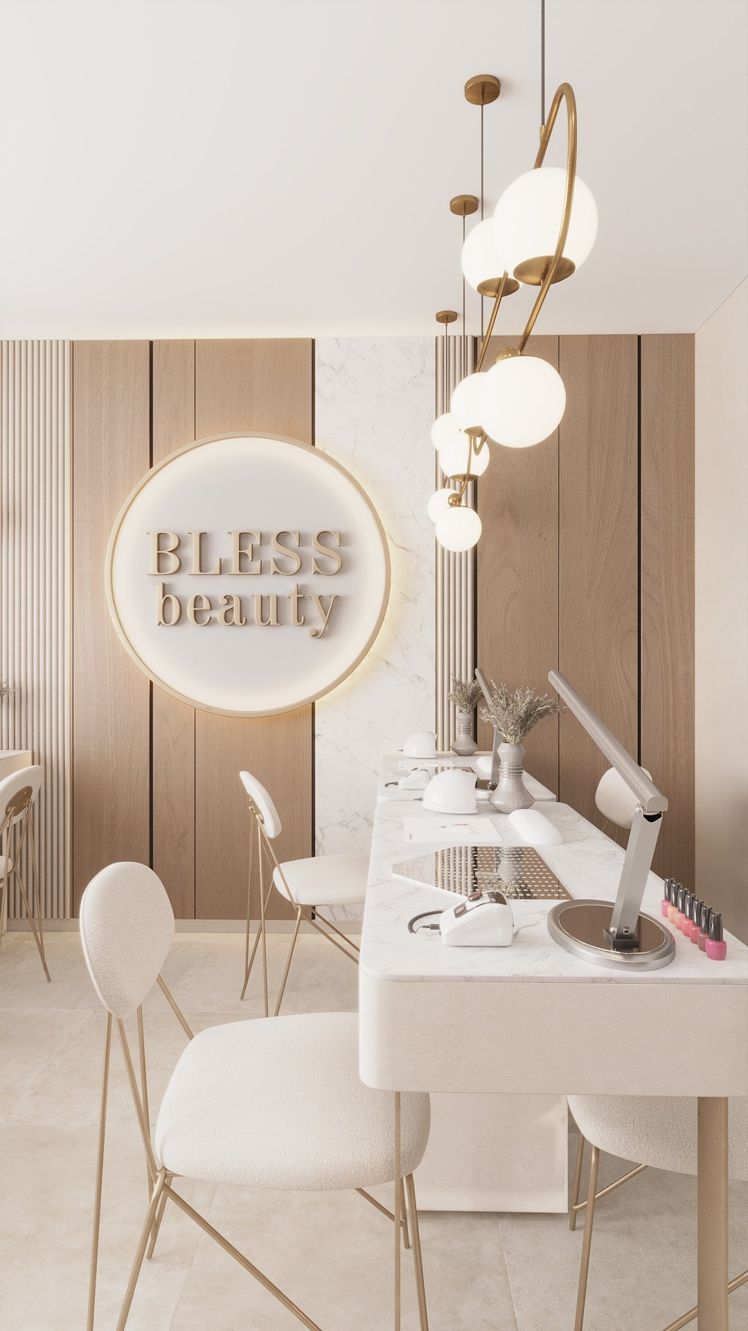 Салон BLESS beauty 71 м². БК студия дизайна интерьера