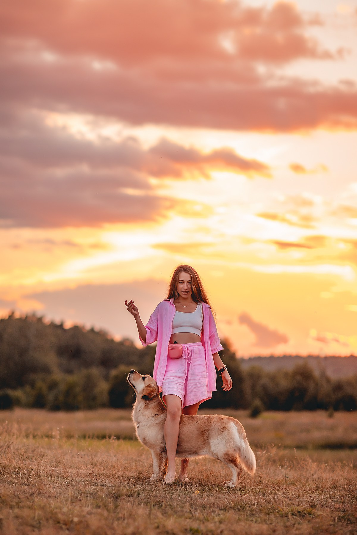 Марина и Чили в Малиново. Семейный фотограф анималист Мария Крючкова