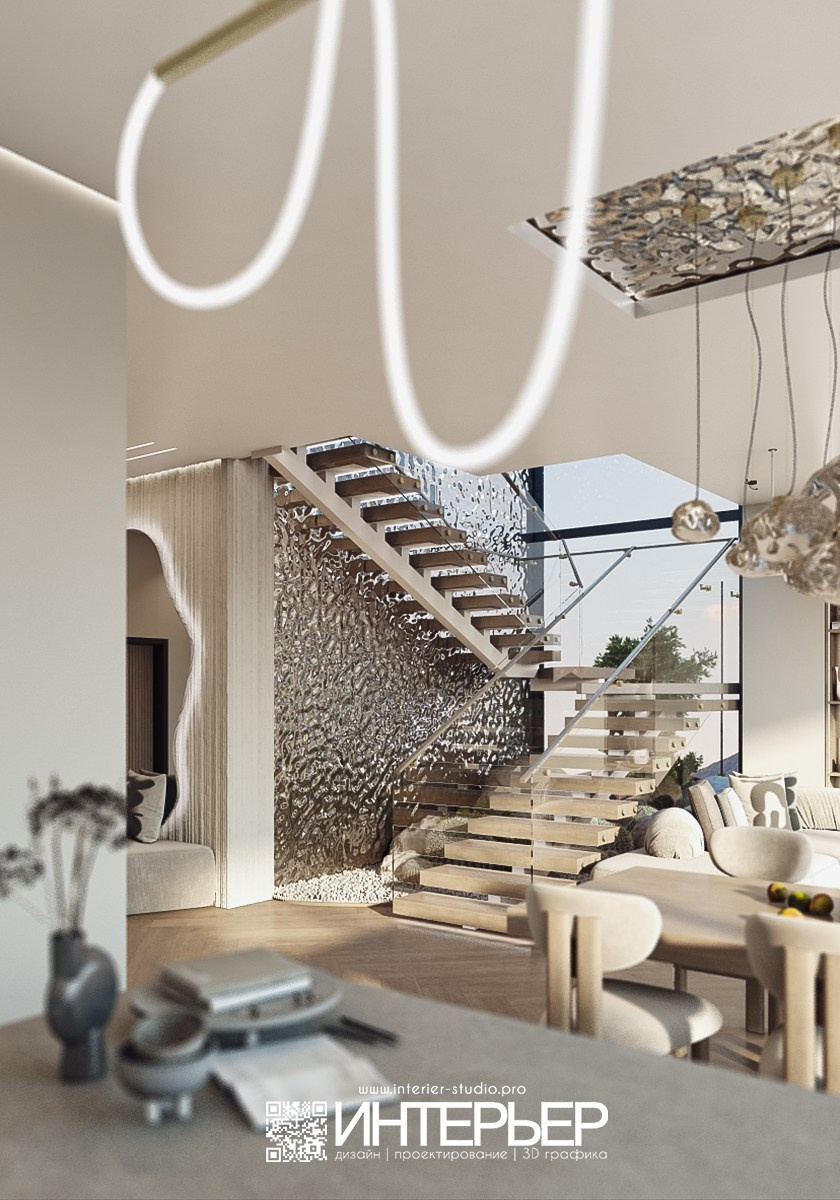 Дизайн-проект Дома Константина и Олеси. Дизайн интерьера, 3D визуализация и 3D моделирование. Создание проектов и чертежей. КМВ: Кисловодск, Пятигорск, Ессентуки и удаленно