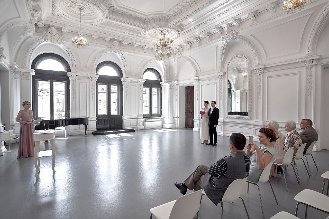 Регистрация брака в особняке Спиридонова. Свадебный фотограф в Загс в Москве Сергей Гаварос gavaros.ru