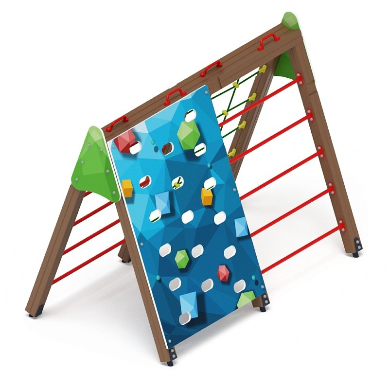 Спортивный комплекс - СК 2.04.03 (Кристаллы) Габариты (ШхДхВ): 2400x1400x1840 Зона безопасности, мм: 5400х4400 Возрастные ограничения 5-12 лет