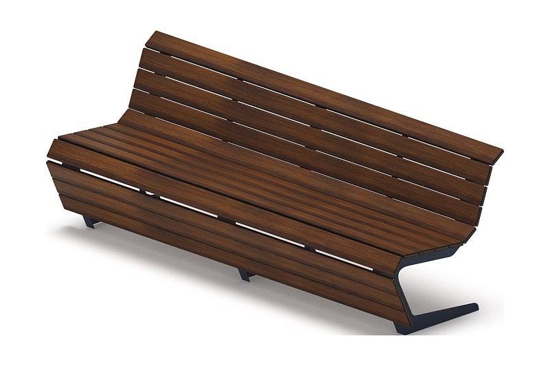 Скамья - МФ 42.02.02-20 (Темный дуб) Д:2400 (под анкера) Габариты (ШхДхВ): 2400x780x845 мм Зона безопасности, мм: 1780х1780