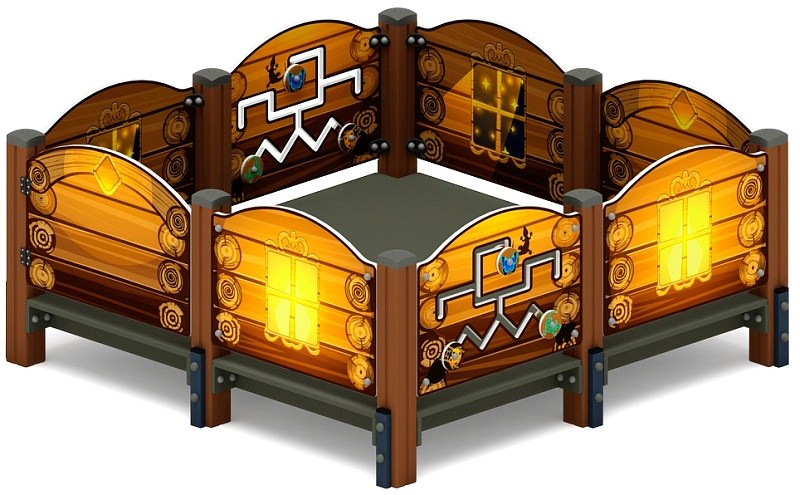 Манеж (Эко) МФ 21.01.01-21 Габариты (ШхДхВ): 1950х1950х880 Зона безопасности, мм: 3950х3950