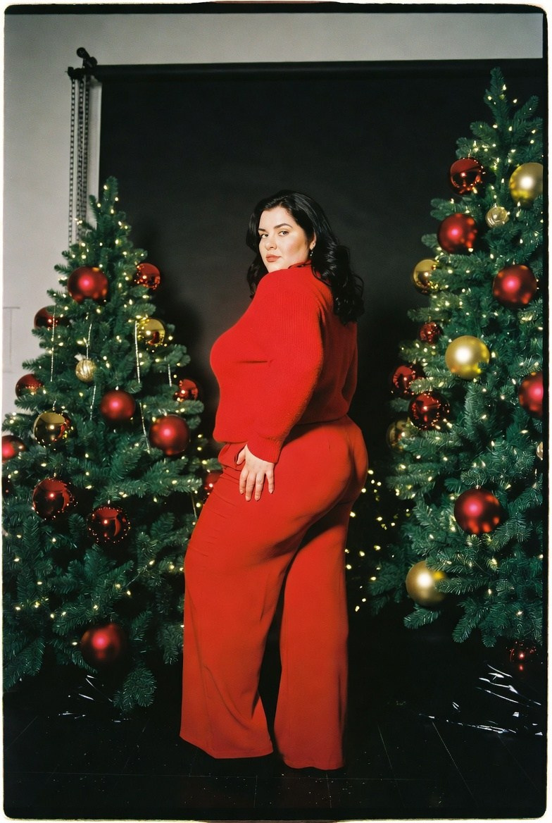 Плюс сайз в красном