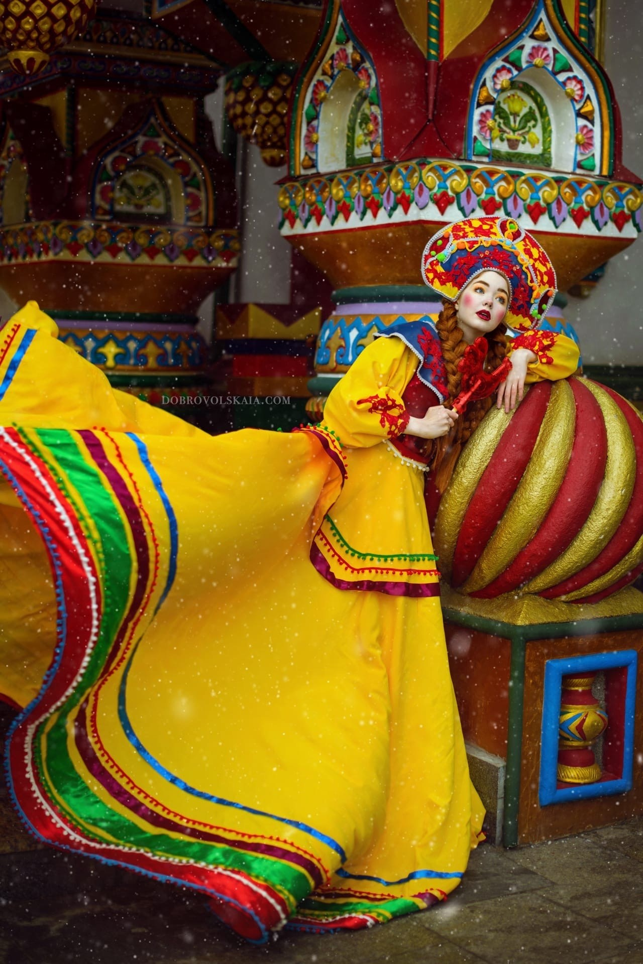Масленица. Русские народные костюмы в Москве