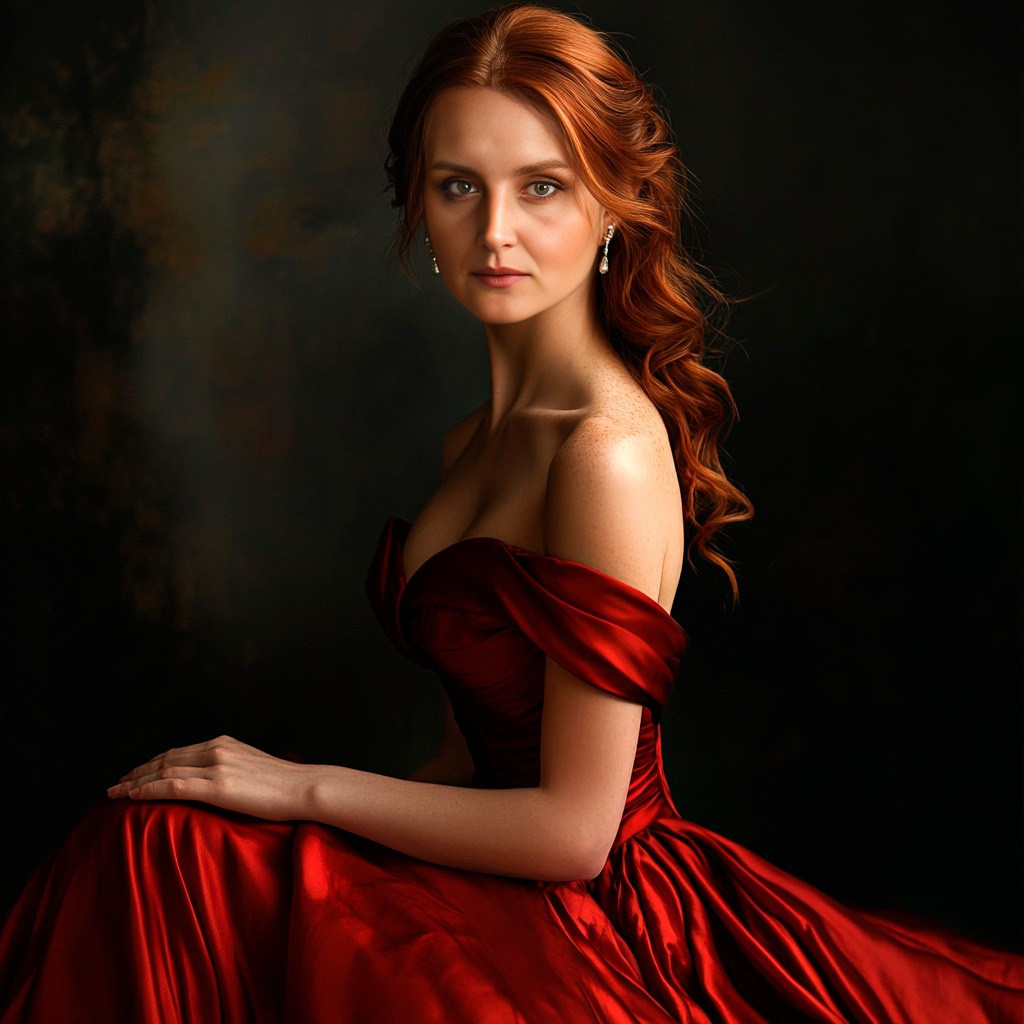 Нейрофотосессия для себя. Новый образ. Девушка в красном. ФотоХудожник Харитонова Ирина г. Санкт-Петербург