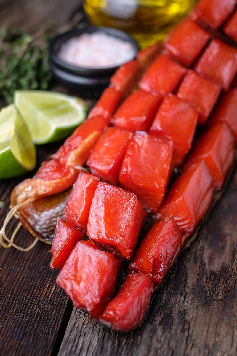 Фотография копченой красной рыбы 