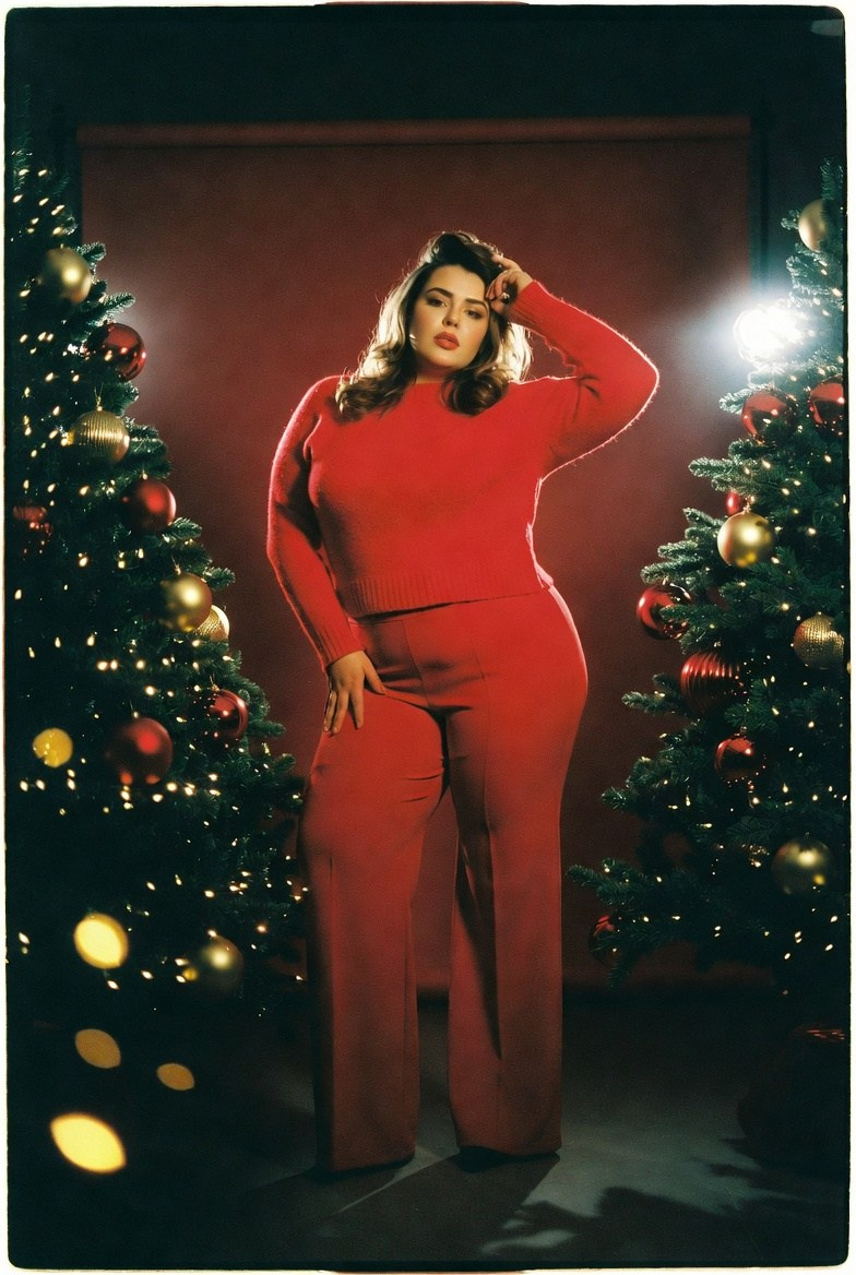 Плюс сайз в красном