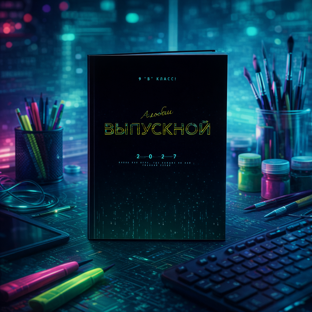 033 Cyberpunk. Дизайны, psd шаблоны школьных и выпускных альбомов и обложек