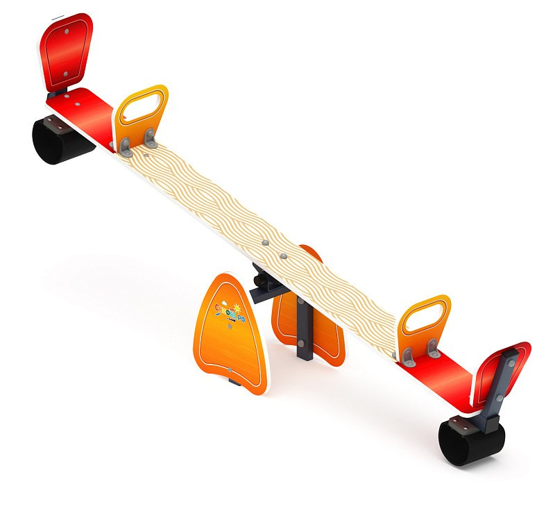 Качалка балансир со спинкой - ИО 21.М.01.01-И1                                                                                                                                    Габариты (ШхДхВ): 2500x400x770                                                                                                                                                                        Зона безопасности, мм: 4500х2400                                                                                                                                                       Возрастные ограничения от 4 до 8 лет