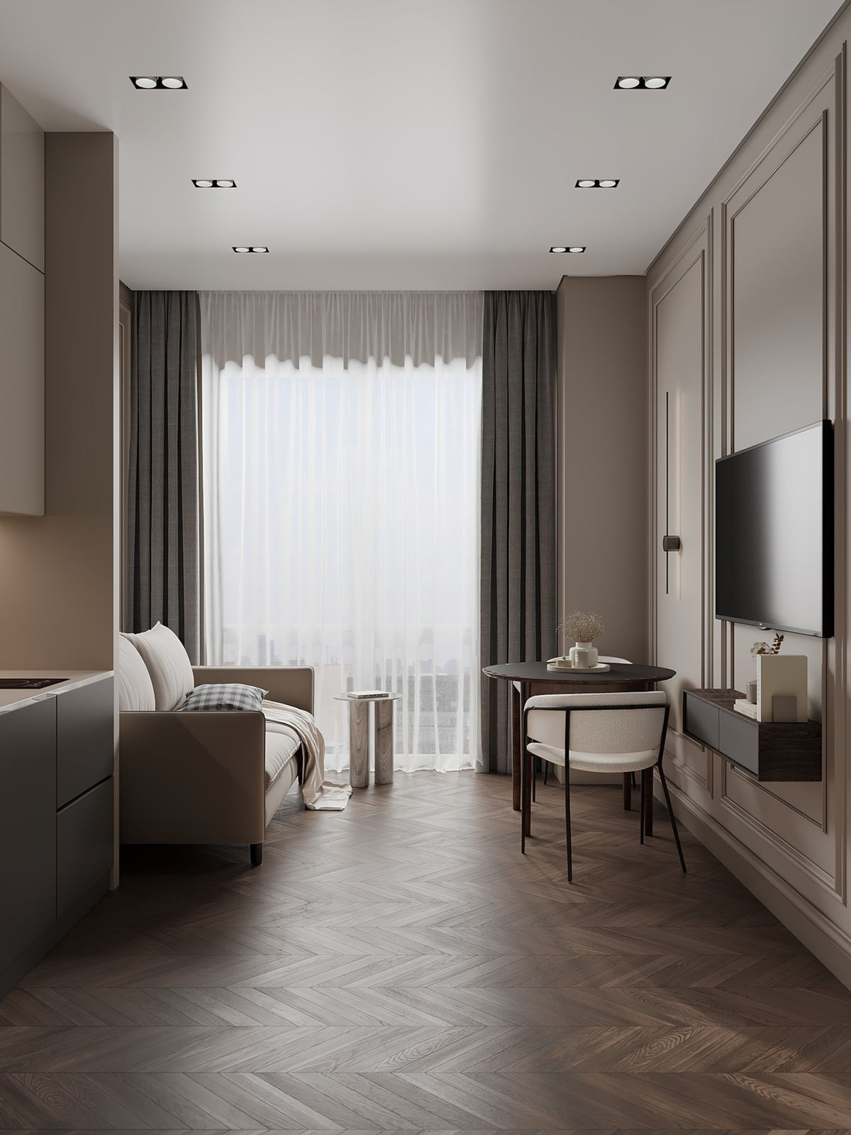 ЖК Метрополия 40 м². Дизайнер интерьера Даша Васильева