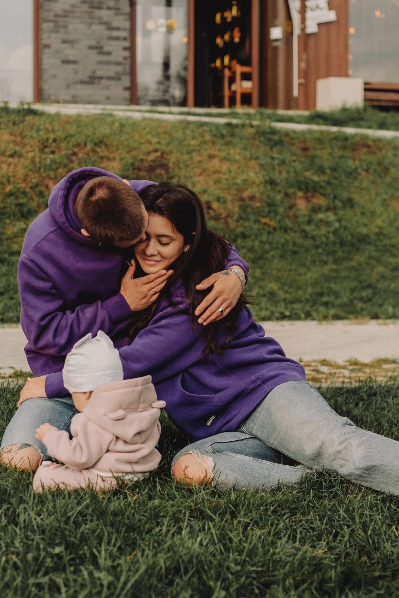 Анечка с папой и мамой. Семейный фотограф Полина Легачева