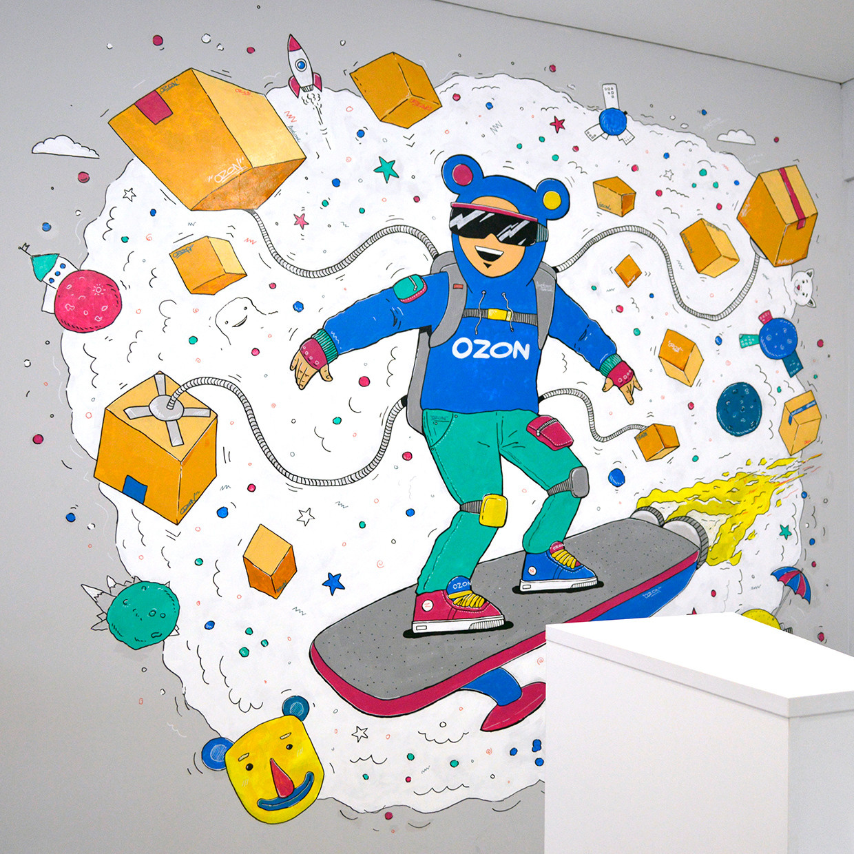 Drawing in the interior. Графический дизайнер и иллюстратор Айрат Давлетшин