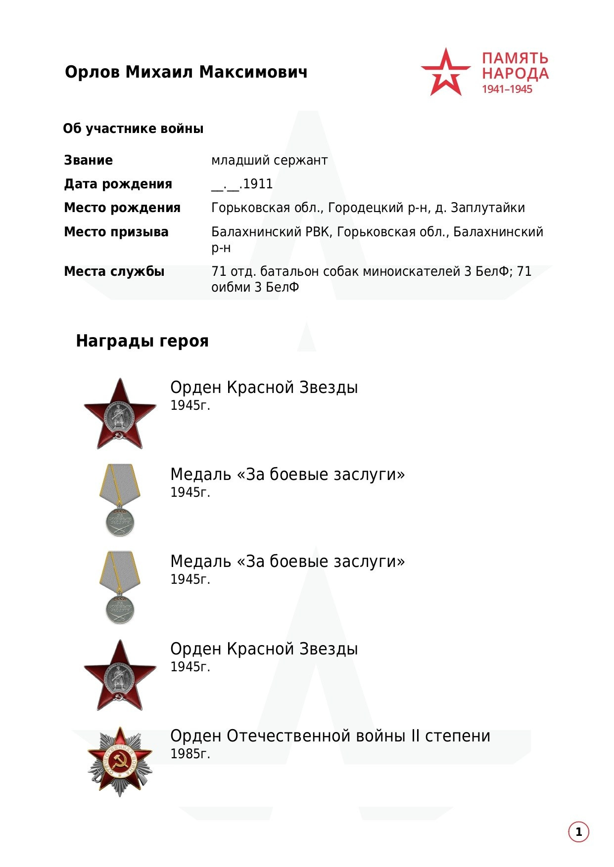 Орлов Михаил Максимович. НРОО КЦ "Собаковод"
