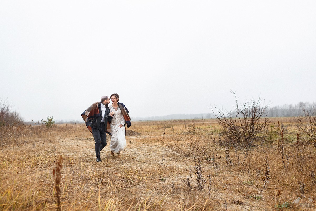 Стильная и дерзкая свадебная фотосессия на природе. Свадебный фотограф в Нижнем Новгороде и Москве Сергей Воробьев