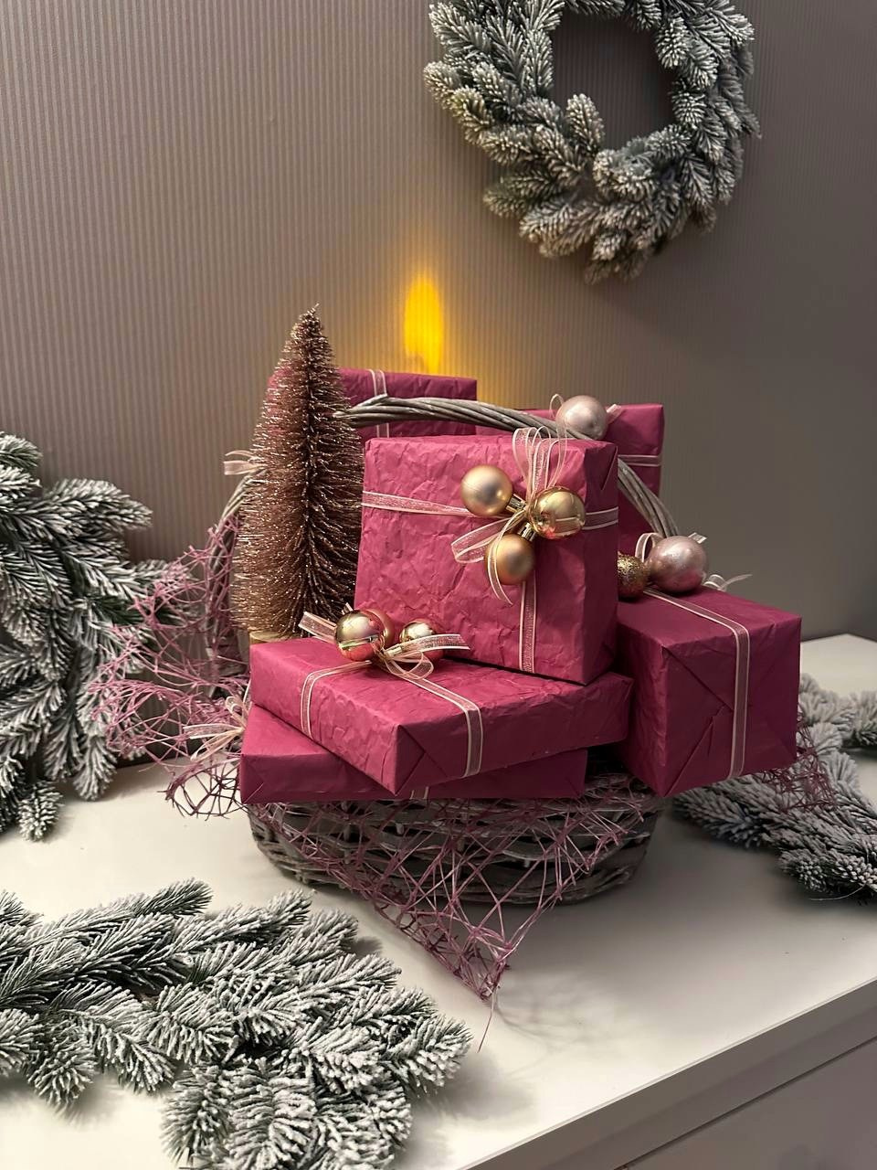 Новогодняя корзина. Студия подарочных наборов «Владия»