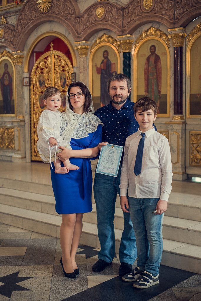 Крещение Георгия. Семейный фотограф Николаева Ольга