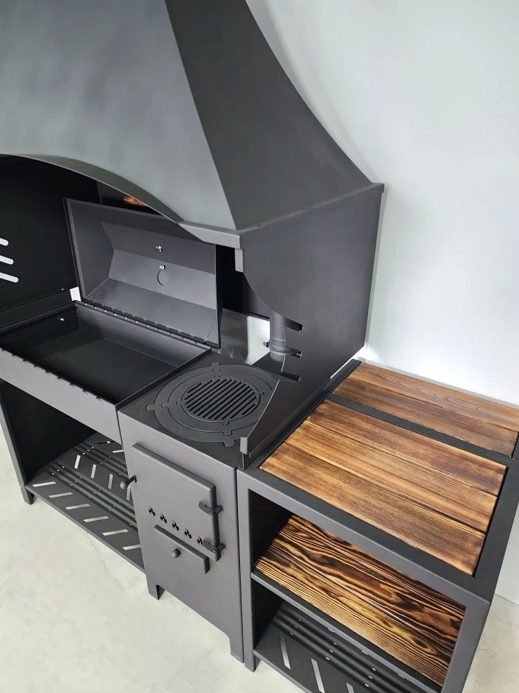 «Джета с вытяжным зонтом и функцией смокер. Купить / заказать мангал для дома в Краснодаре от производителя «Дарбин»