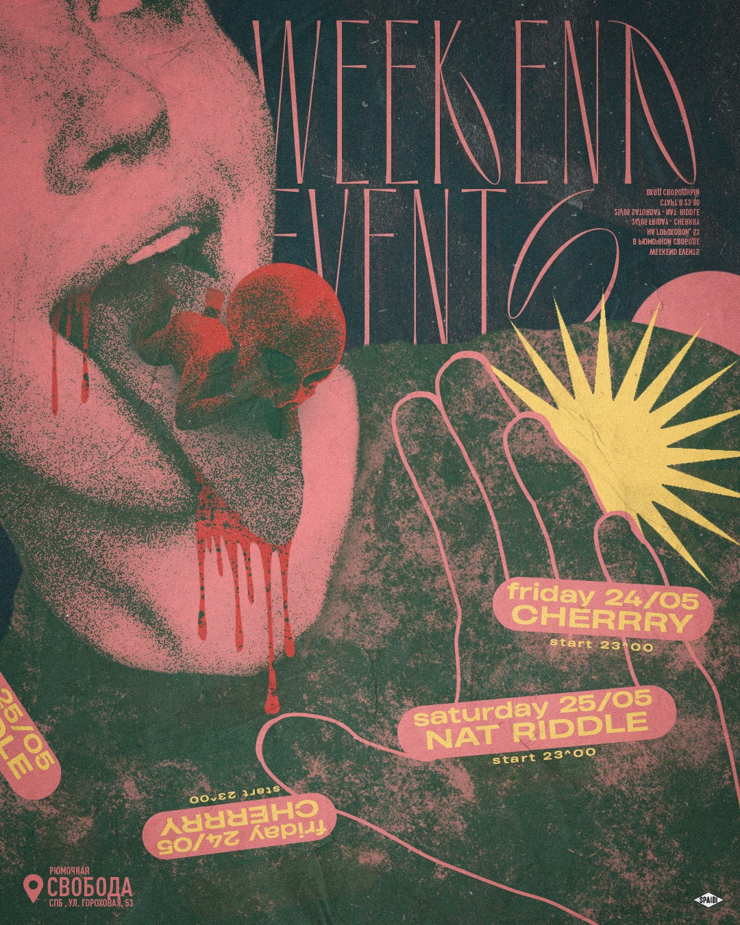 WEEKEND EVENTS. Spaidi Design | Graphic Design