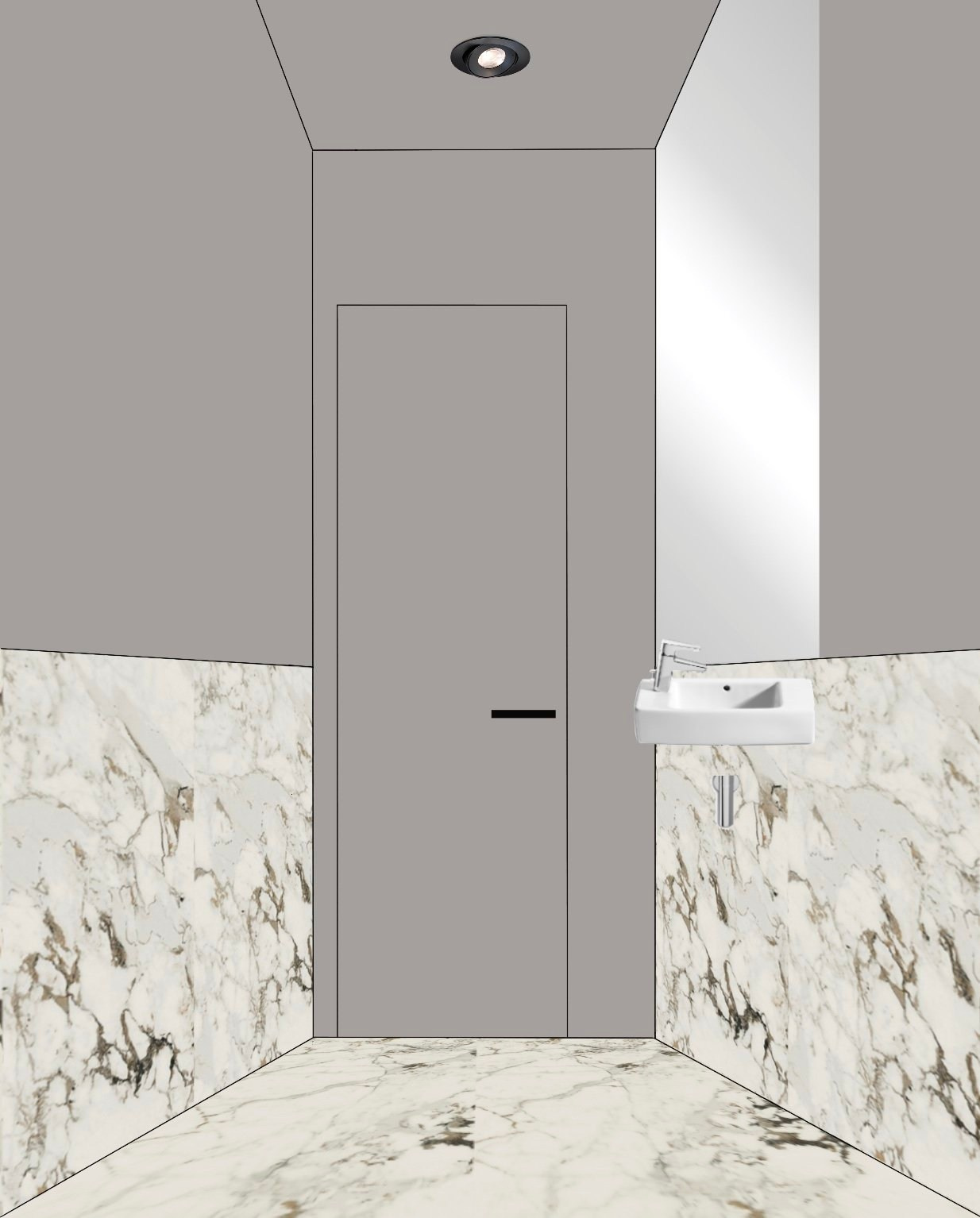 Квартира на ул. Павла Корчагина (эскизная визуализация). Дизайнер интерьера Квасова Вероника