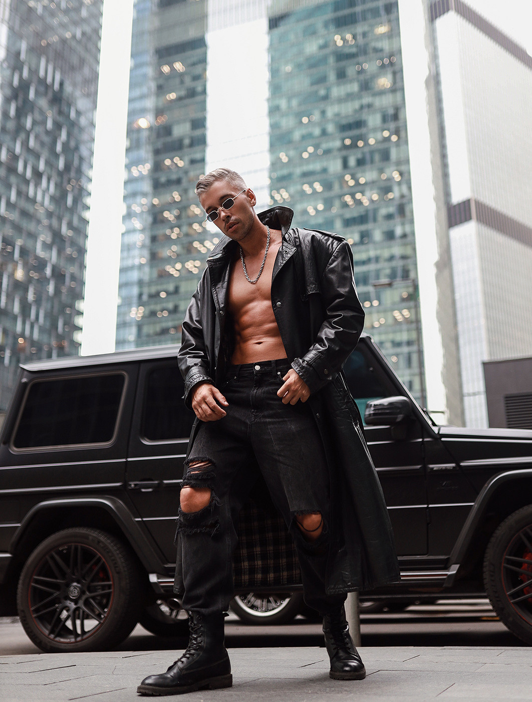 Мужская Fashion съемка в плаще