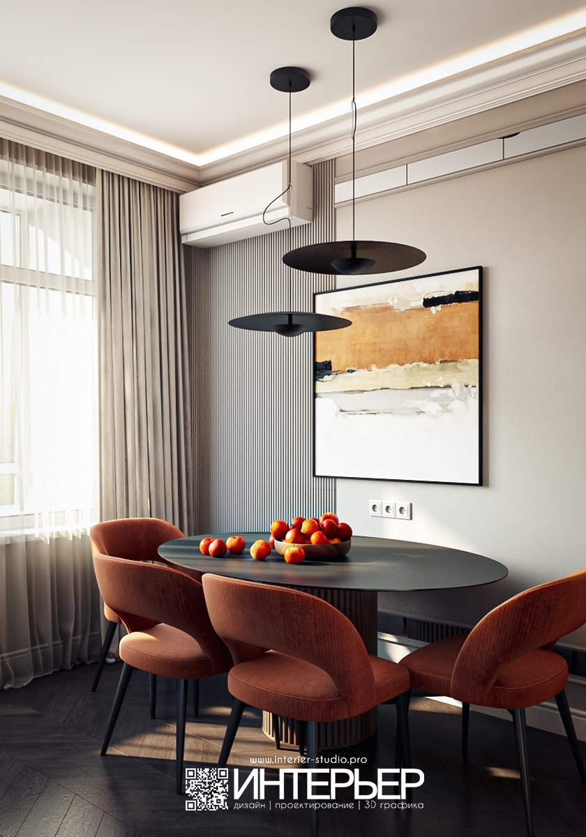 Дизайн-проект квартиры 45 кв. м в ЖК «Курортный» г. Пятигорск, КМВ. Дизайн интерьера, 3D визуализация и 3D моделирование. Создание проектов и чертежей. КМВ: Кисловодск, Пятигорск, Ессентуки и удаленно