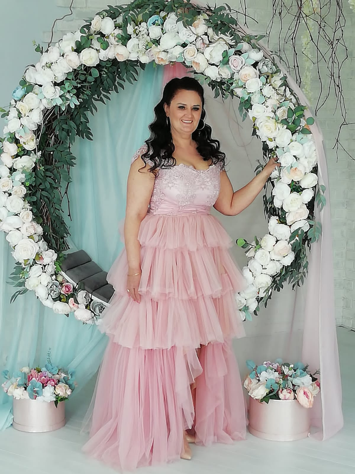 Комплект: пышная многоярусная юбка и корсет. Размер 44-52