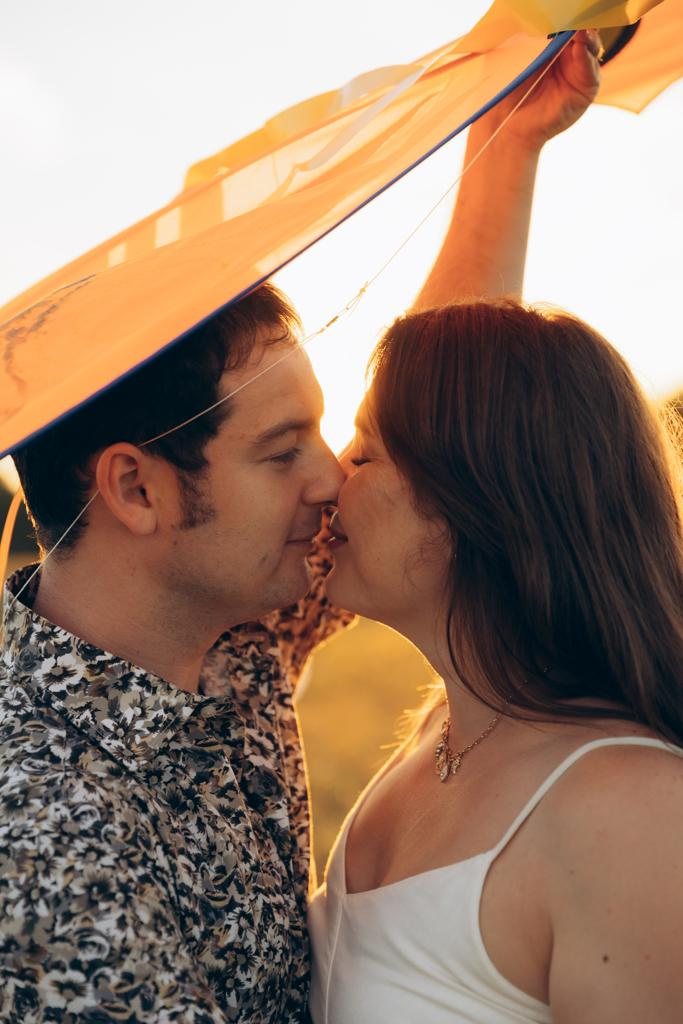 Воздушный змей, закат, любимые рядом. Свадебный и семейный фотограф Оля Сугробчик. Арзамас, Нижний Новгород и область