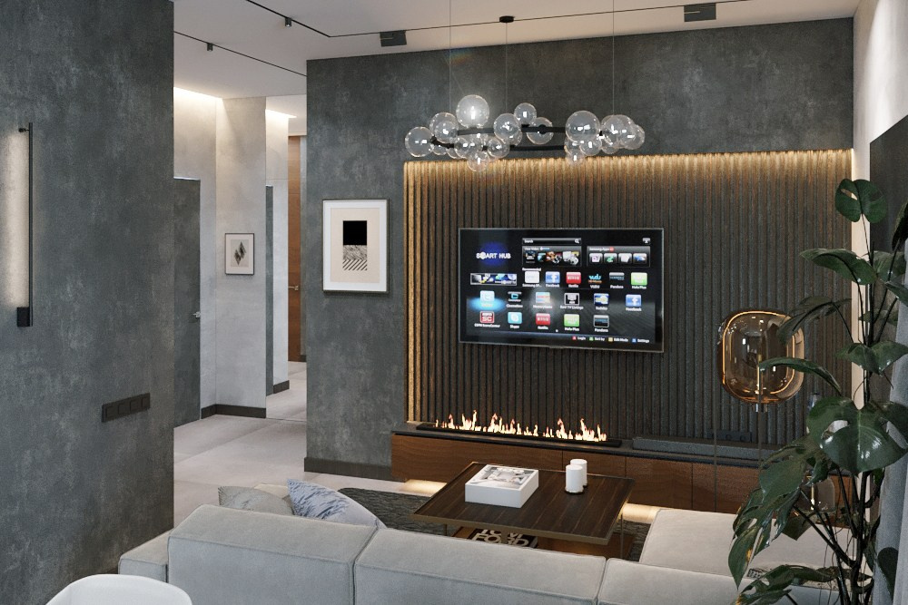 Дизайн проект интерьера одноэтажного частного дома (г. Ростов-на-Дону)