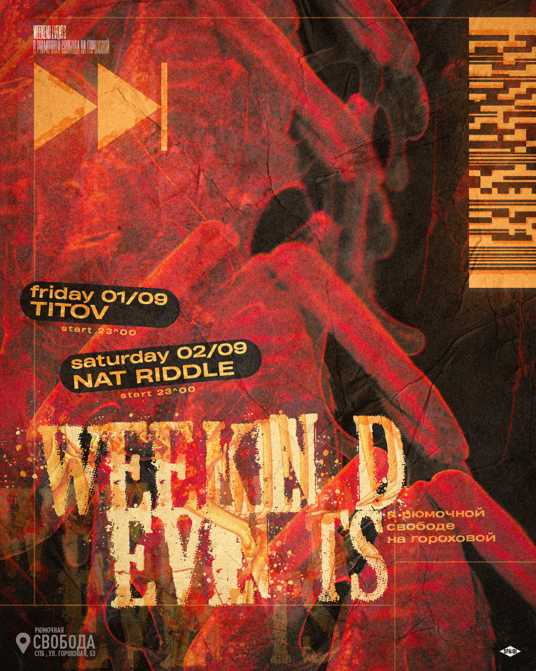 WEEKEND EVENTS. Spaidi Design | Graphic Design