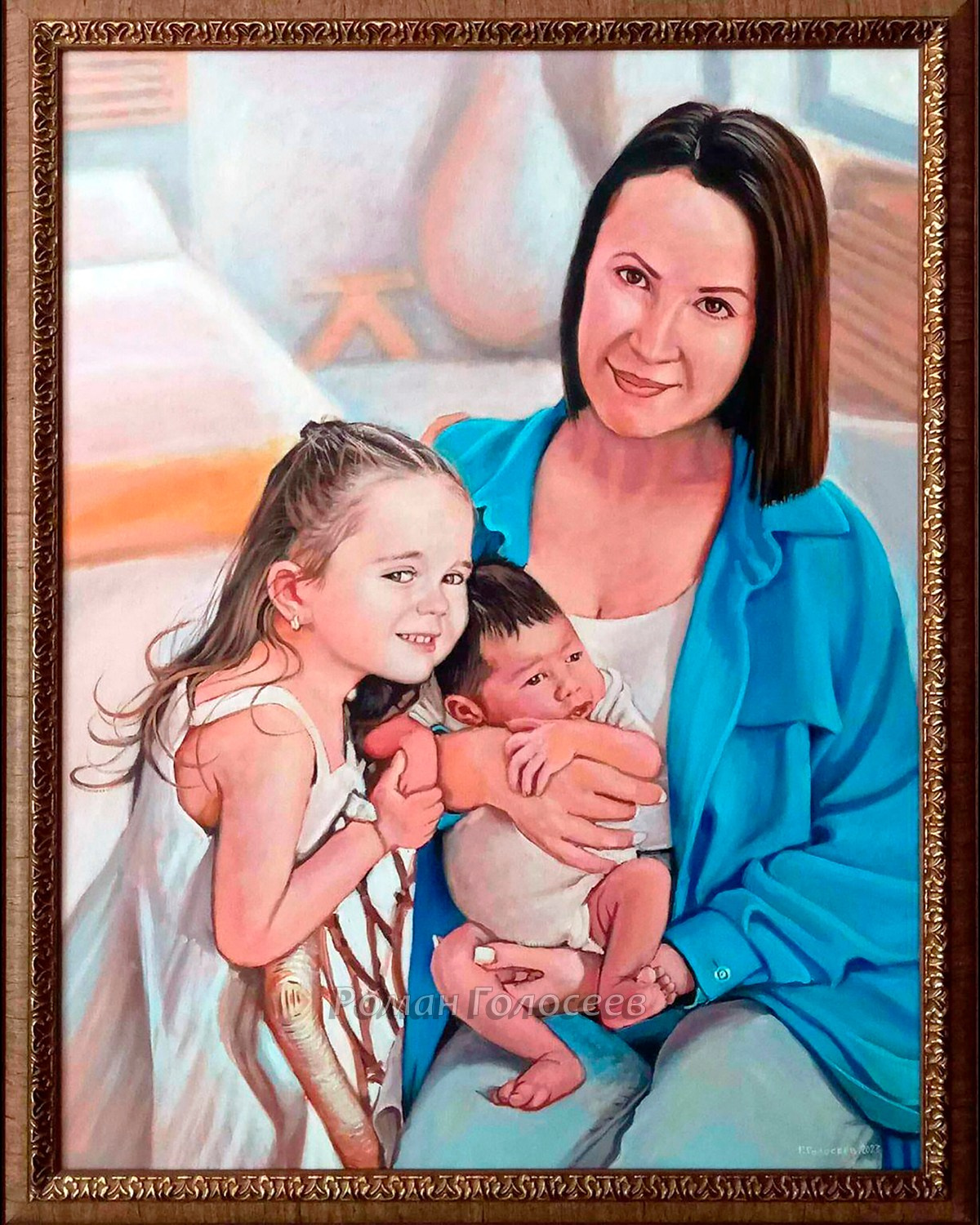 "Семья", 65х50, холст, масло, 17.07.2023