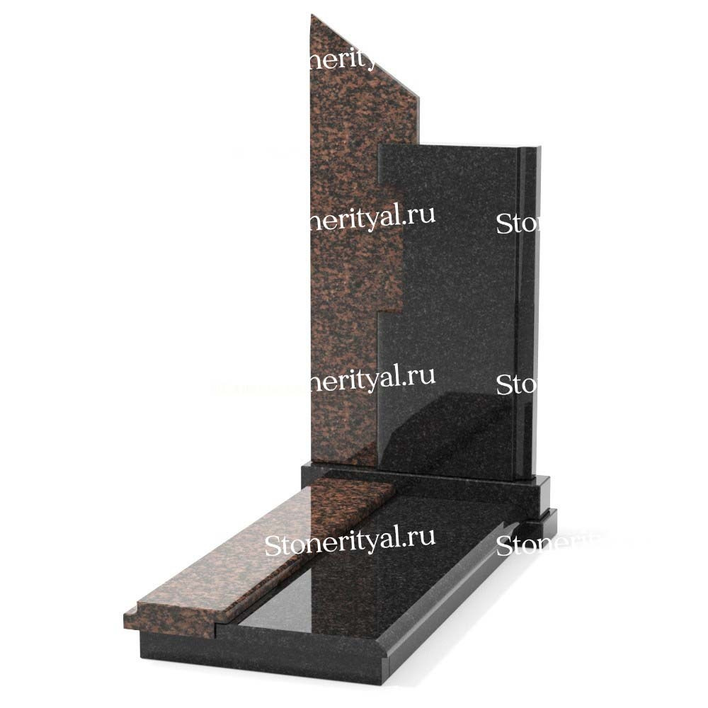 Комбинированные памятники на одного. Изготовление и установка памятников в Москве и МО