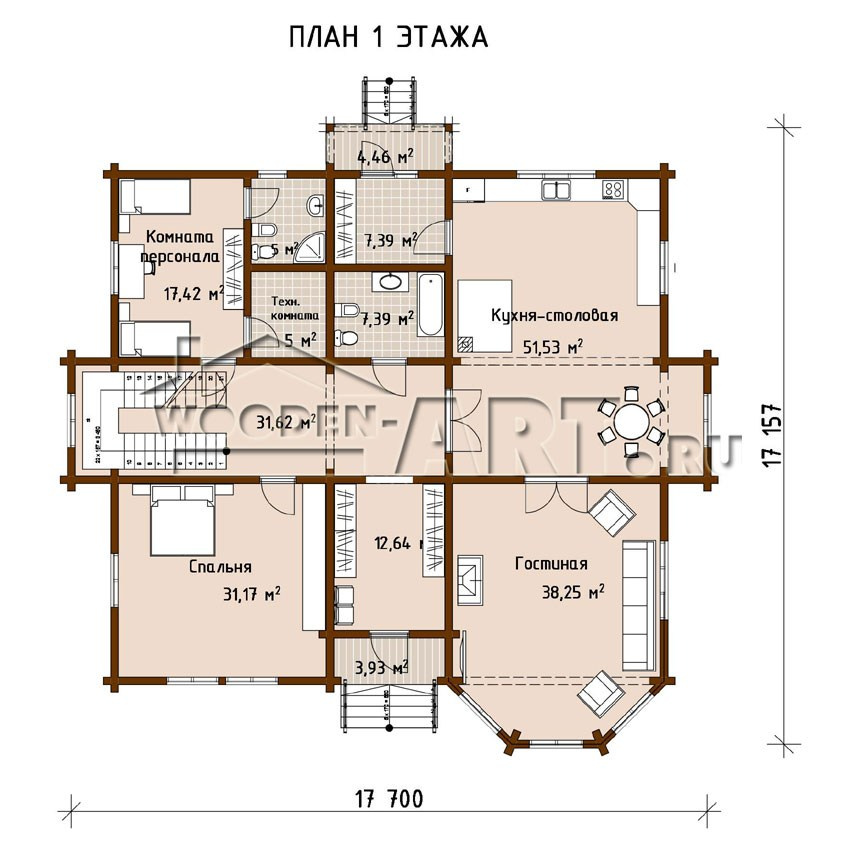 «Амур» 467 кв. м. Проекты деревянных домов
